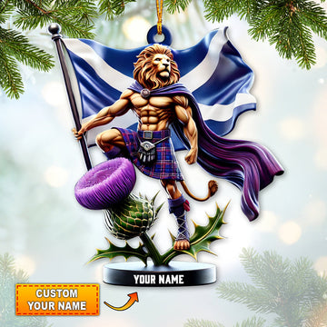 Joycorners Custom Name Scotland Ornament, Christmas Gift for Scotland Lover85 2D Flat LM2111