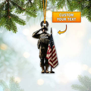 Joyccorners Custom Name SWAT Ornament, Gift For Swat Police 2D Flat LM2111