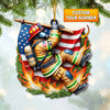 Joycorners Custom Name Firefighter Ornament, Firefighter Memorial Christmas Gift 2D Flat LM2211