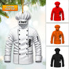 Joycorners Custom Name Chef Ornament, Christmas Gift for Cooking Lover5 2D Flat LM2211