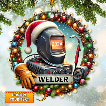 Joycorners Custom Name Welder Ornament, Christmas Gift for Welder 2D Flat LM2211