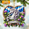 Joycorners Custom Name Scotland Ornament, Christmas Gift for Scotland Lover4 2D Flat LM2211