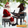 Joycorners Custom Name Piano Santa Ornament, Christmas Gift for Pianist 2D Flat LM2111