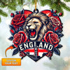 Joycorners Custom Name England Ornament, Christmas Gift for England Lover 2D Flat LM2211