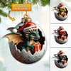Joycorners Custom Name Dragon Ornament, Christmas Gift for Dragon Lover5 2D Flat LM2211