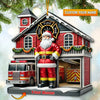 Joycorners Custom Name Fire Fighter Ornament, Fire Fighter Christmas Gift1 2D Flat LM2111