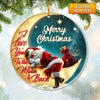 Joycorners Custom Name Santa Christmas Ornament, Home Decor Christmas Gift 2D Flat LM2211