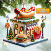 Joycorners Custom Name Fast Food Store Ornament, Fast Food Christmas Gift 2D Flat LM2111
