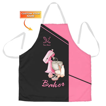 BAKER - Apron Personalized Name Bakery Gift For Baker & Cake Lover