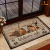 Joycorners Texas Longhorn Cattle Welcome-ish Doormat