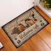 Joycorners Texas Longhorn Cattle Welcome-ish Doormat