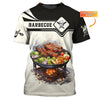 CHEF - Personalized Name Barbecue 3D Black & White All Over Printed Shirt