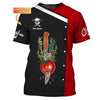 CHEF - Personalized Name 3D Black & Red All Over Printed Shirt