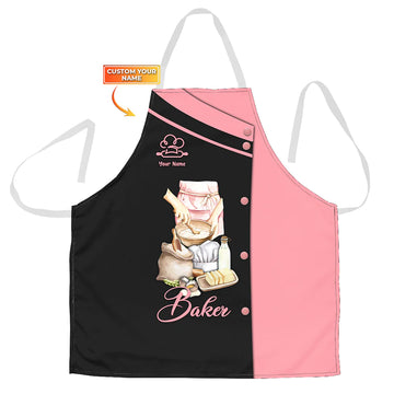 BAKER - Apron Personalized Name Bakery Gift For Baker & Cake Lover
