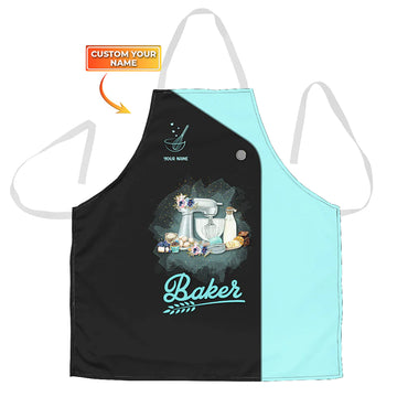BAKER - Apron Personalized Name Bakery Gift For Baker & Cake Lover