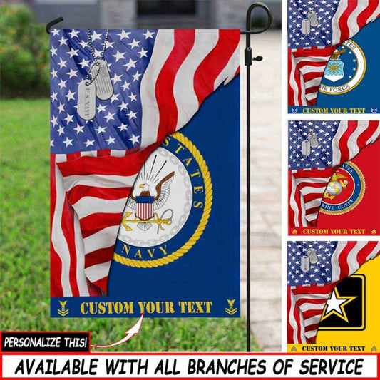 Joycorners Custom Patriotic Military Garden Flag #MT55