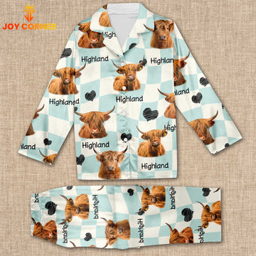 Joycorners Highland Cattle Lovers 3D Pajamas