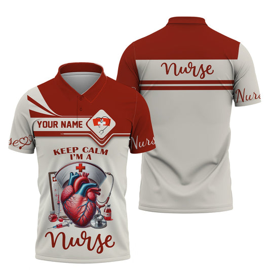 Joycorners Nurse Custom T-Shirts Keep Calm I'm A Nurse 3D Full Print 3D Shirt Gift For Nurse Lovers MT2509