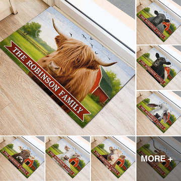 Joycorners Personalized Welcome to the Farm Cow Doormat (10 Cattle Breeds)