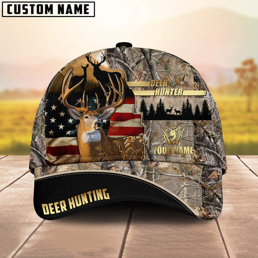 Joycorners Deer Hunting American Flag Pattern Personalized Cap 3D Printed Multicolor (6 colors)