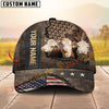 Joycorners Patriotic Cattle Farmer Cap Gift Custom Name 3D Cap (10 Breeds)