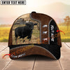 Joycorners Cow Rancher  Cattle Farmer Tooled Pattern Cap Gift Custom Name 3D Cap (10 Breeds)