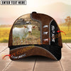 Joycorners Cow Rancher  Cattle Farmer Tooled Pattern Cap Gift Custom Name 3D Cap (10 Breeds)