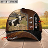 Joycorners Cow Rancher  Cattle Farmer Tooled Pattern Cap Gift Custom Name 3D Cap (10 Breeds)
