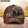 Joycorners Rustic Cow Western Tooled Pattern Cattle Rancher Gift Custom Name 3D Cap (10 Breeds)