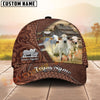 Joycorners Rustic Cow Western Tooled Pattern Cattle Rancher Gift Custom Name 3D Cap (10 Breeds)