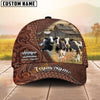 Joycorners Rustic Cow Western Tooled Pattern Cattle Rancher Gift Custom Name 3D Cap (10 Breeds)