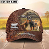 Joycorners Rustic Cow Western Tooled Pattern Cattle Rancher Gift Custom Name 3D Cap (10 Breeds)