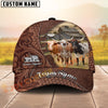 Joycorners Rustic Cow Western Tooled Pattern Cattle Rancher Gift Custom Name 3D Cap (10 Breeds)