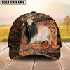 Joycorners Rustic Cow Western Tooled Pattern Custom Name 3D Cap (10 Breeds)