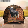 Joycorners Rustic Cow Western Tooled Pattern Custom Name 3D Cap (10 Breeds)