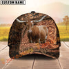 Joycorners Rustic Cow Western Tooled Pattern Custom Name 3D Cap (10 Breeds)