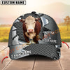 Joycorners Cow Torn Metal Honeycomb Steel Custom Name 3D Cap (10 cattle Breeds)