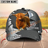 Joycorners Cow Torn Metal Honeycomb Steel Custom Name 3D Cap (10 cattle Breeds)