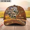 Joycorners Cow Family Rustic Leather Farm View Custom Name 3D Cap (10 cattle Breeds)