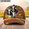 Joycorners Cow Family Rustic Leather Farm View Custom Name 3D Cap (10 cattle Breeds)
