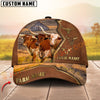 Joycorners Cow Family Rustic Leather Farm View Custom Name 3D Cap (10 cattle Breeds)