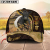 Joycorners Cattle Cow Dark Leather Gold Accent Western Personalized Name 3D Cap (10 Breeds)