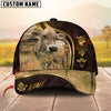 Joycorners Cattle Cow Dark Leather Gold Accent Western Personalized Name 3D Cap (10 Breeds)