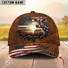 Joycorners Cow USA Flag Sunset Leather Pattern Custom Name 3D Cap (10 cattle Breeds)
