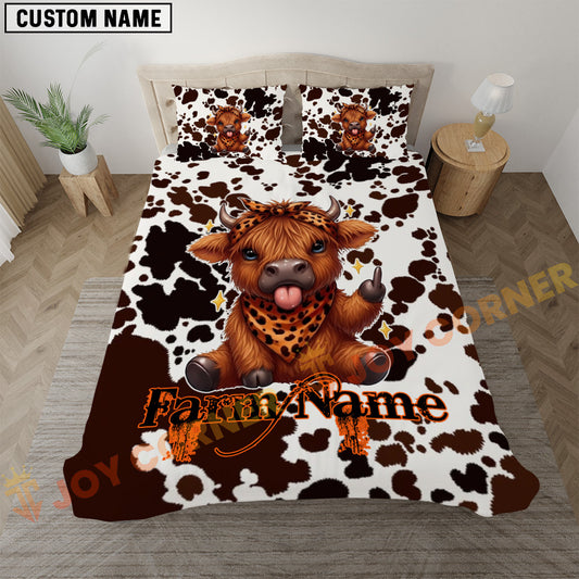 Joycorner Highland Cute Cow Attitude Bedding Set 3D All Over Printed