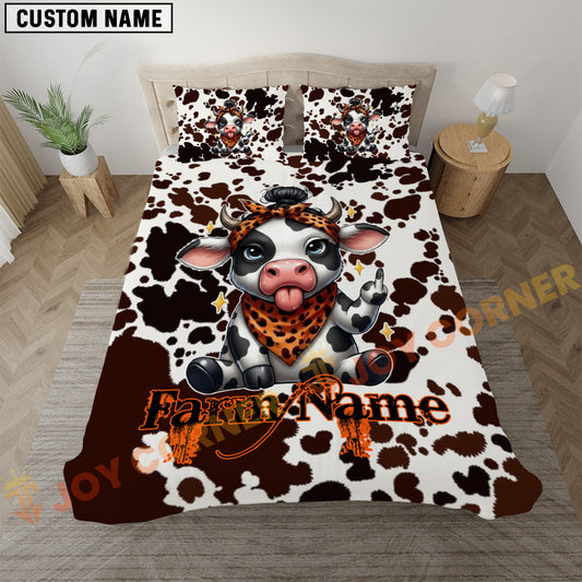 Joycorner Holstein Cute Cow Attitude Bedding Set 3D All Over Printed