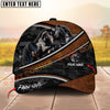 Joycorners Horse Brown Leather Pattern With Dotted Camo Personalized Name 3D Cap (9 Breeds)