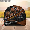 Joycorners Horse Brown Leather Pattern With Dotted Camo Personalized Name 3D Cap (9 Breeds)