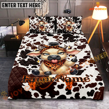 Joycorner Charolais Cute Cow Attitude Bedding Set 3D All Over Printed