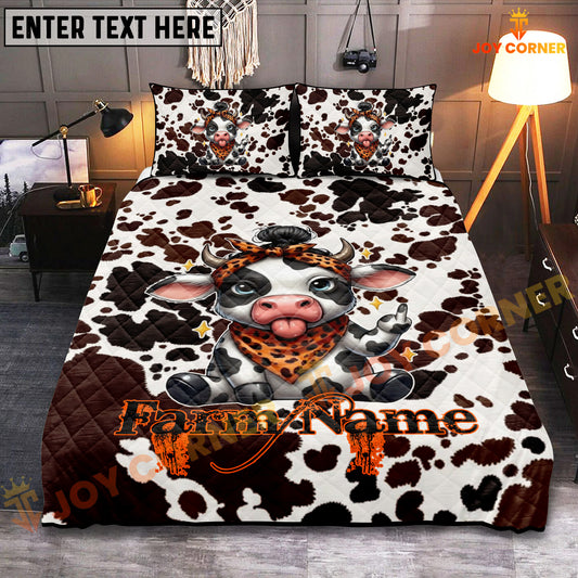 Joycorner Holstein Cute Cow Attitude Bedding Set 3D All Over Printed